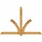 Ekena Millwork Redmond Rough Sawn Timber Gable Bracket, Western Red Cedar, 108"W x 72"H x 4"D x 6"F, 16/12 Pitch GBW108X72X0406RED00RWR - alternate 1